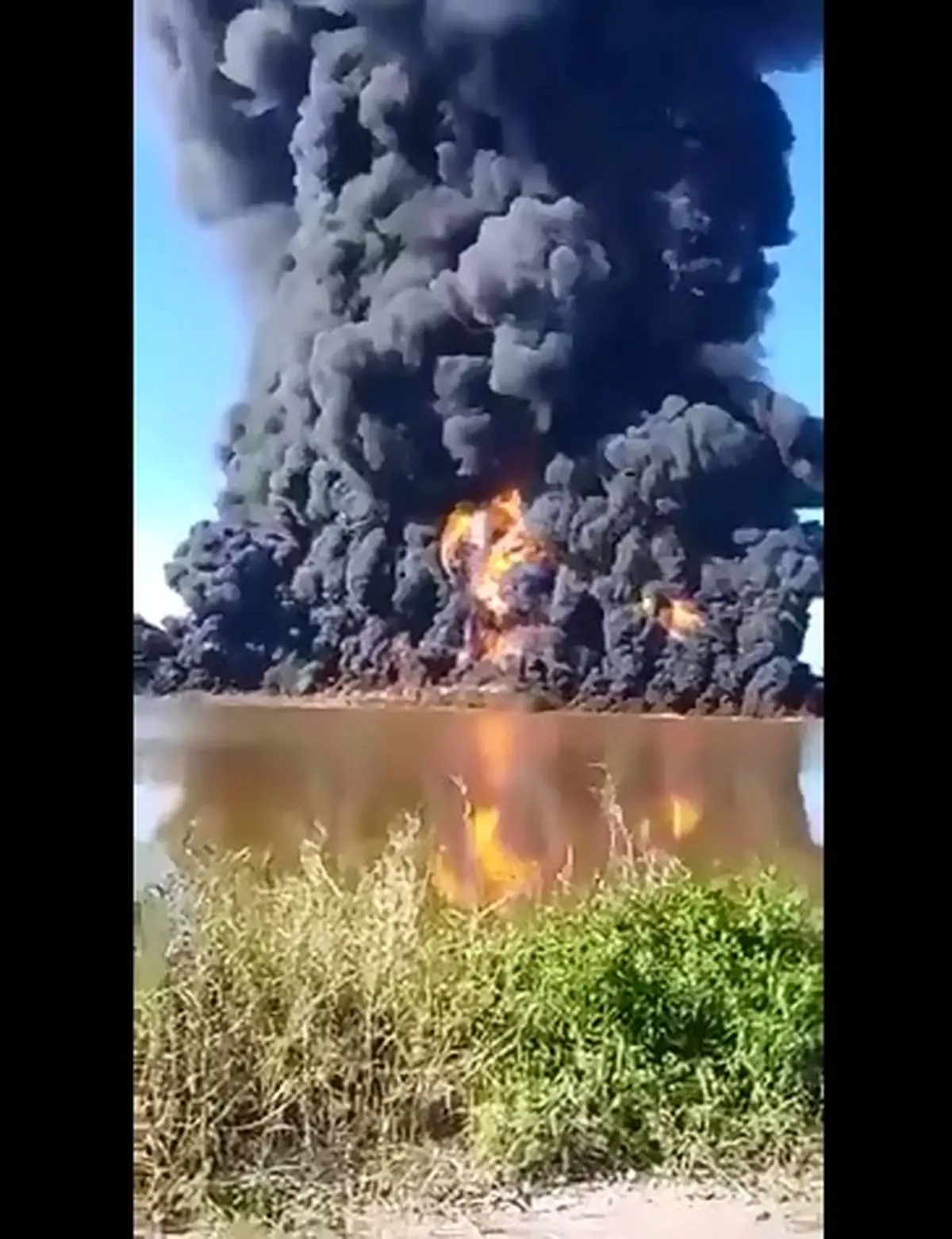 انفجار قطار در مکزیک؛ آتش‌سوزی گسترده بدون تلفات جانی + فیلم