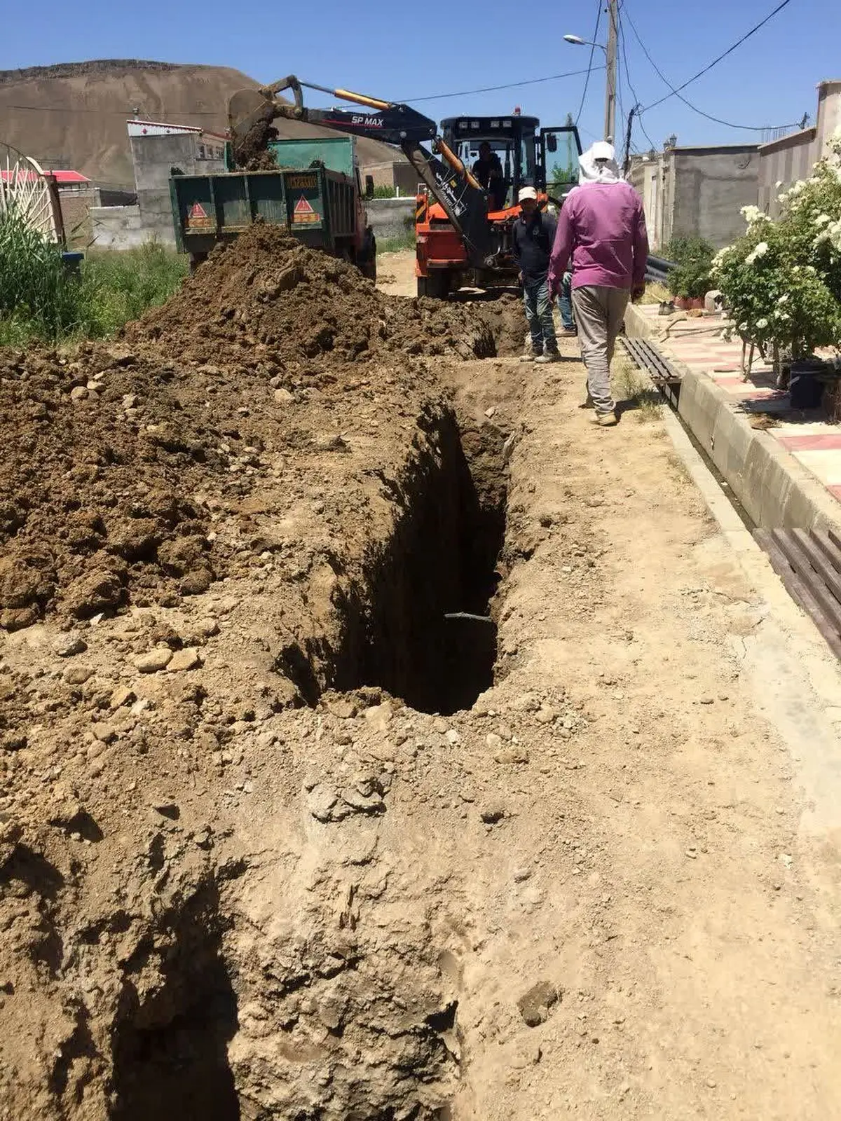 پیشرفت 25 درصدی پروژه فاضلاب نهضت مسکن ملی گرمی