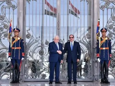 دیدار رئیس‌جمهور مصر و رئیس تشکیلات خودگردان فلسطین