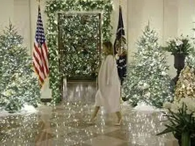 ترامپ و ملانیا درخت کریسمس ملی را  جلوی کاخ سفید روشن کردند+ فیلم