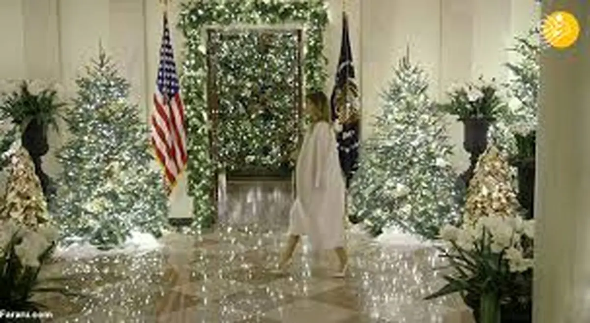 ترامپ و ملانیا درخت کریسمس ملی را  جلوی کاخ سفید روشن کردند+ فیلم