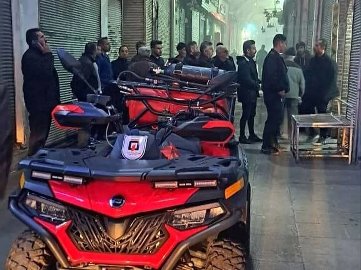 آتش سوزی بازار ایکی قاپیلار تبریز مهار  شد