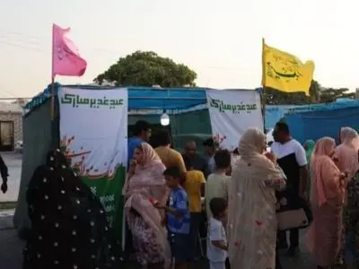 بازسازی واقعه عظیم غدیرخم به همراه برپایی جشن مردمی در قشم