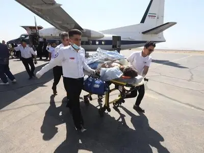  5 مصدوم حادثه معدن طبس برای ادامه درمان به یزد منتقل شدند
