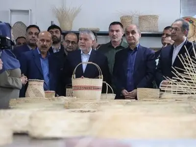وزیر صنایع دستی از یک کارگاه تولید صنایع دستی در لیالستان بازدید کرد