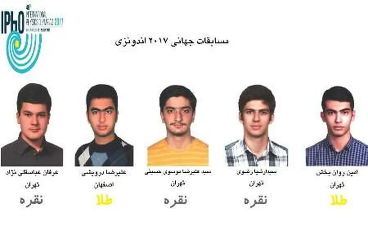 طلاب ایران یفوزون بخمس میدالیات ملونة فی اولمبیاد الفیزیاء الدولی باندونیسیا