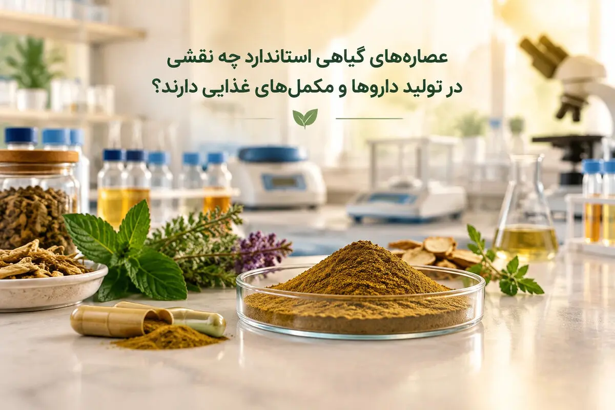 عصاره‌های گیاهی استاندارد چه نقشی در تولید داروها و مکمل‌های غذایی دارند؟