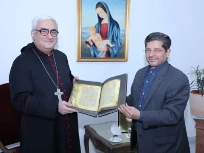 دیدار رایزن فرهنگی ایران با اسقف اعظم کلیسای مارونی بیروت