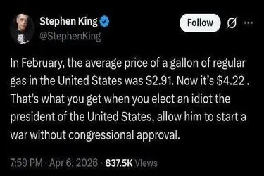 فاجعه‌ قیمت بنزین نتیجه انتخاب ترامپ احمق به عنوان رئیس‌جمهور است