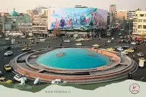  طرح جدید دیوارنگاره میدان انقلاب با تصاویری از همراهی نلسون ماندلا و یحیی سنوار با امام خمینی(ره)/عکس