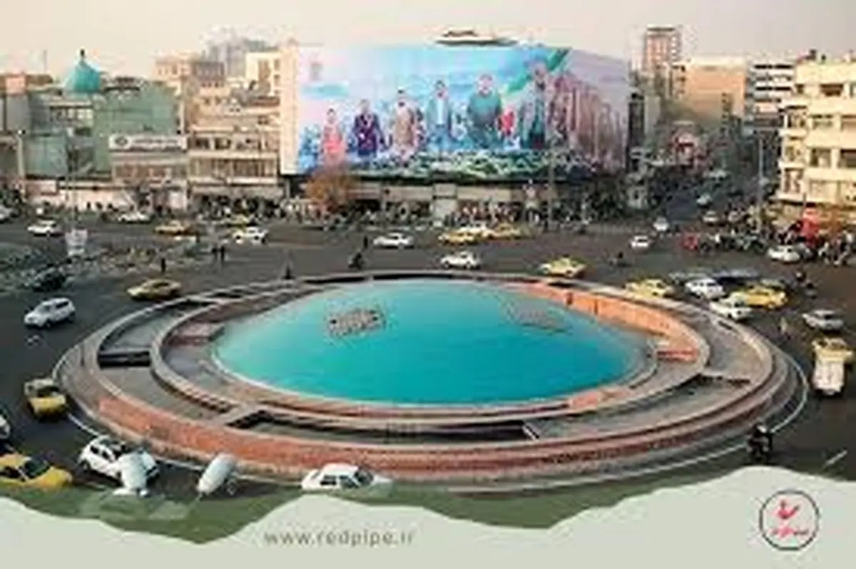 طرح جدید دیوارنگاره میدان انقلاب با تصاویری از همراهی نلسون ماندلا و یحیی سنوار با امام خمینی(ره)/عکس
