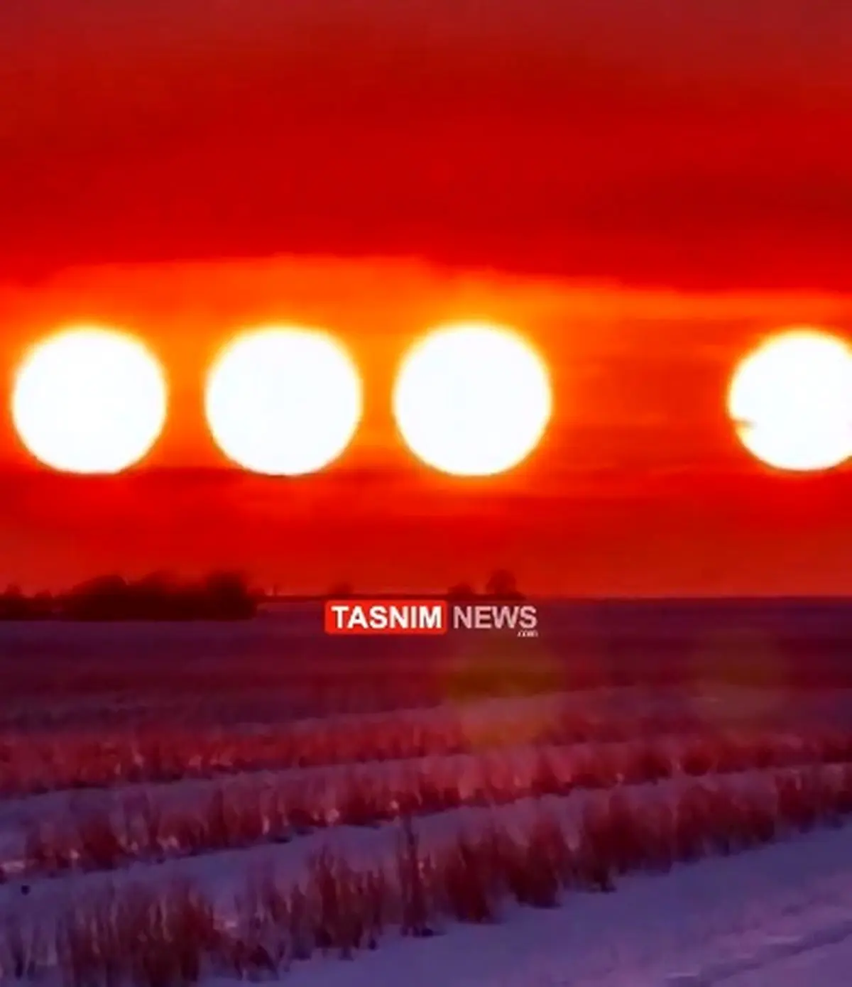 رؤیت ۴ خورشید به صورت همزمان در آسمان + فیلم