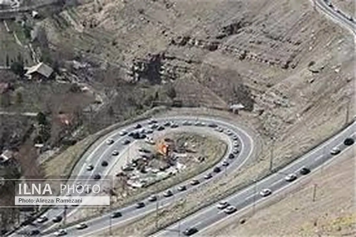 انسداد محور هراز به علت سیلاب