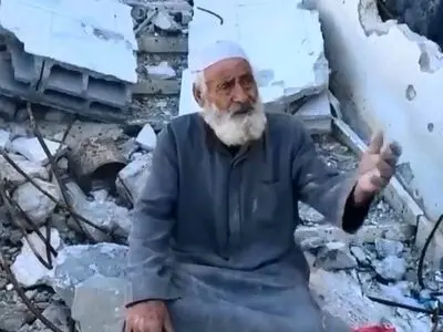 پیام یک فلسطینی سالخورده از غزه به حامیان فلسطین + فیلم