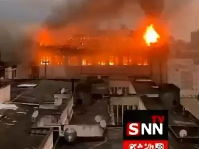 آتش‌سوزی گسترده در یک مدرسه در برزیل + فیلم