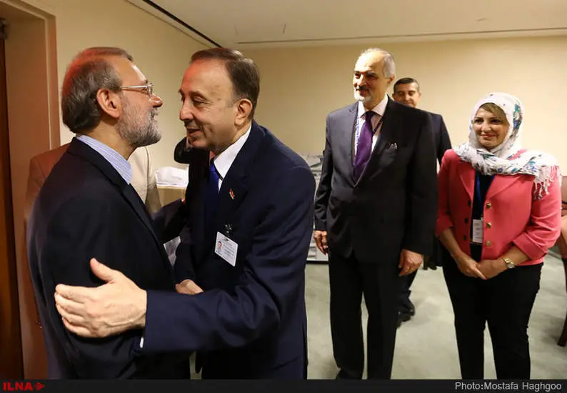 دیدار علی لاریجانی با رییس مجلس سوریه