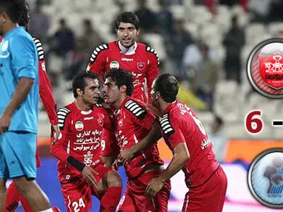 خلاصه بازی پرسپولیس 6 - پیکان صفر