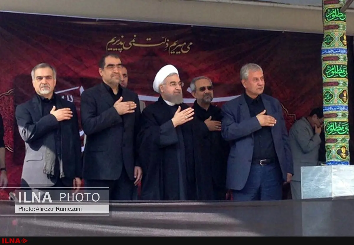 امسال روحانی با کارگران عزاداری کرد+عکس
