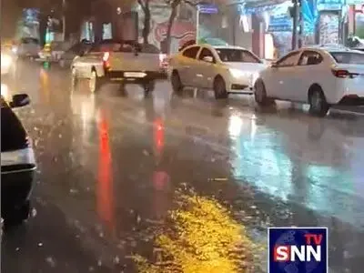 بارش شدید باران در کرمانشاه + فیلم