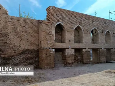 اجرای مرحله جدید مرمت رواق صفوی در دولت‌خانه صفوی قزوین
