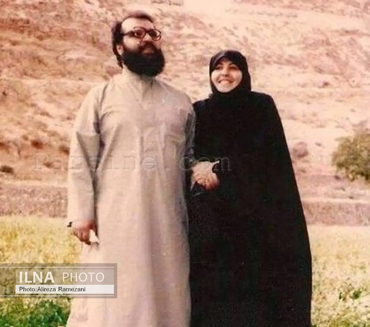 عکس :دبیرکل حزب الله لبنان و همسرش 