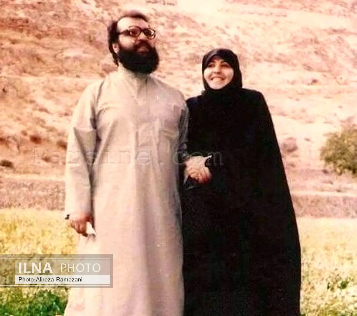 عکس :دبیرکل حزب الله لبنان و همسرش