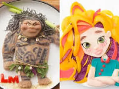 تصاویری از چهره شخصیت‌های مشهور در بشقاب غذا!