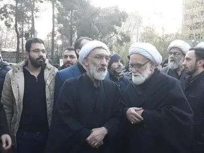 پورمحمدی و معزی در تشییع پیکر فرمانده شهید سپاه قدس حاضر شدند