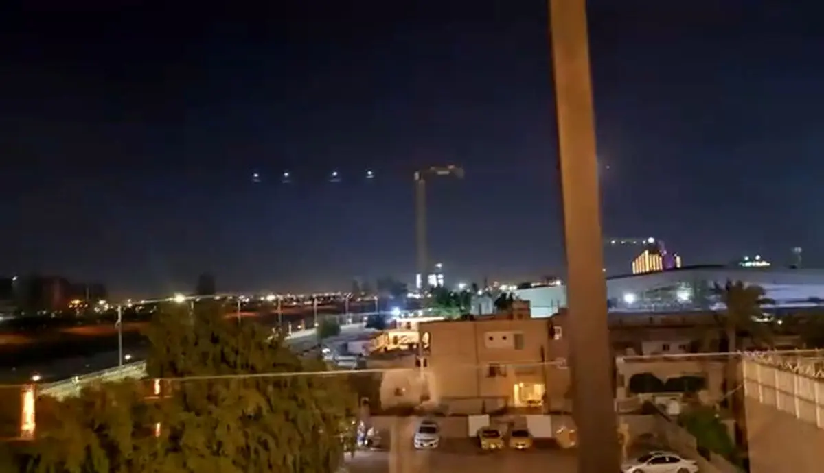 اصابت پهپاد شاهد به سفارت آمریکا در بغداد + فیلم