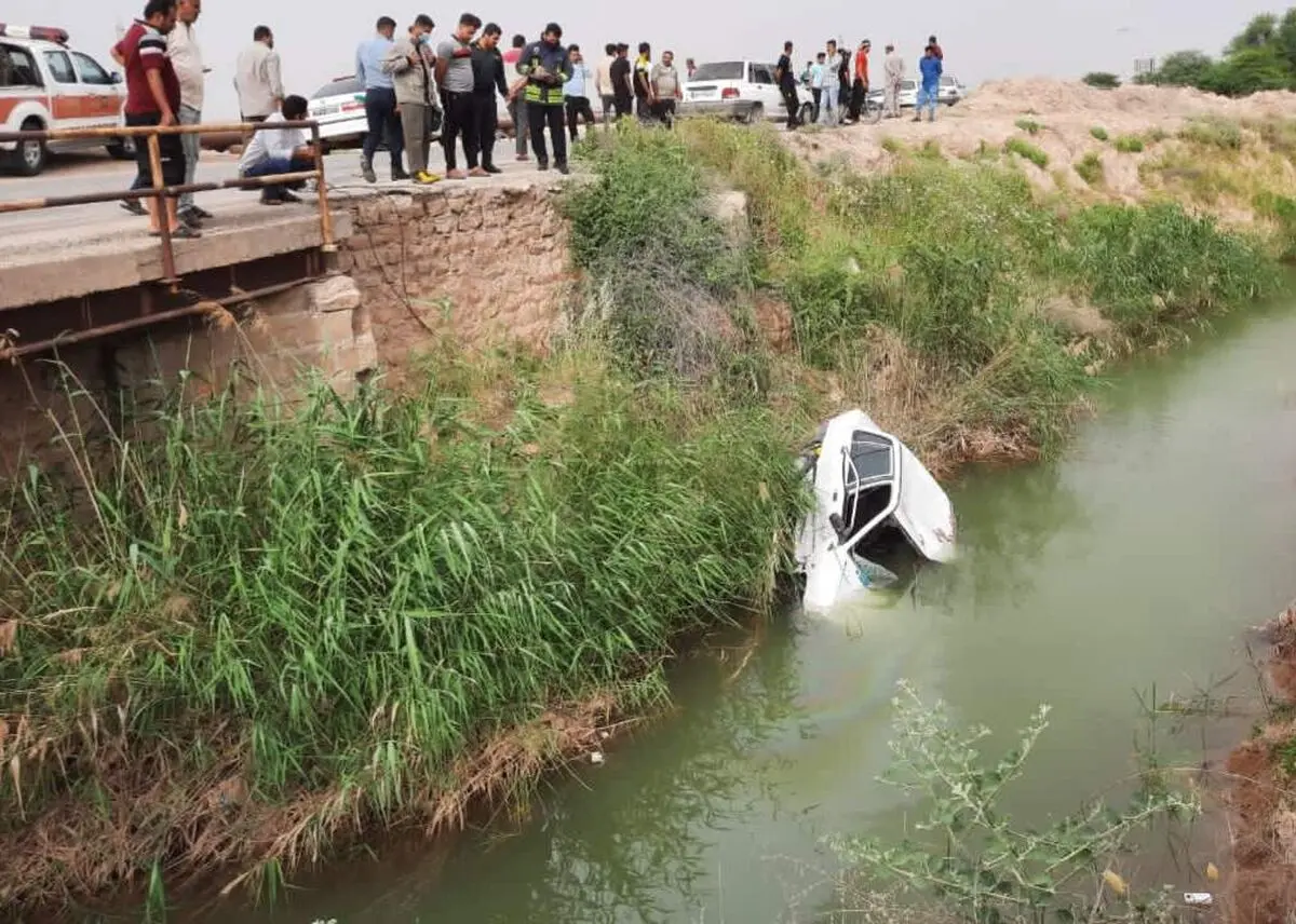یک فوتی بر اثر سقوط خودروی پراید در کانال آب