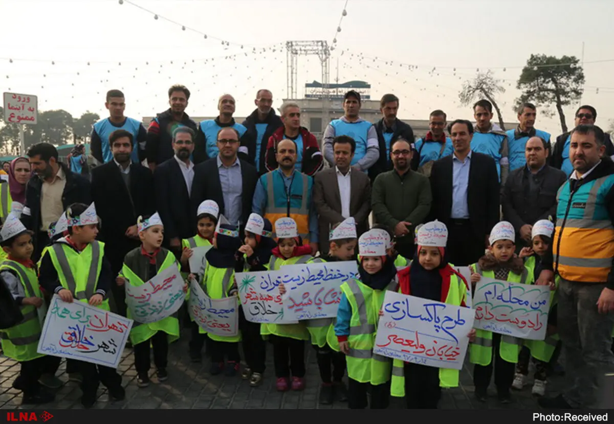 مشارکت مردم در جمع‌آوری زباله از میدان راه‌آهن تا میدان تجریش
