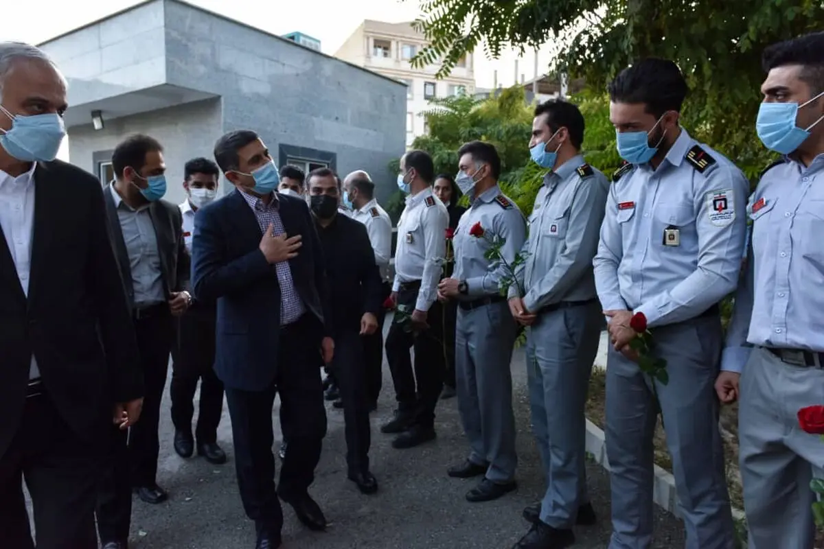 دیدار استاندار البرز با آتش نشانان البرزی به مناسبت روز ایمنی و آتش نشانی