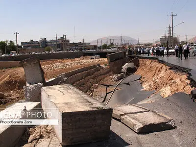 بازرسان فارس به محل ریزش کنارگذرپیرنیا اعزام شدند/ پیگیری پایدارسازی نهایی دیواره شمالی