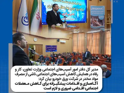 آگاه سازی و اقدامات پیشگیرانه برای کاهش معضلات و آسیب‌های اجتماعی اقدامی ضروری است