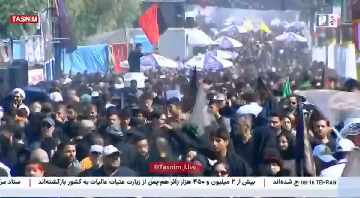 راهپیمایی جاماندگان اربعین حسینی در تهران + فیلم