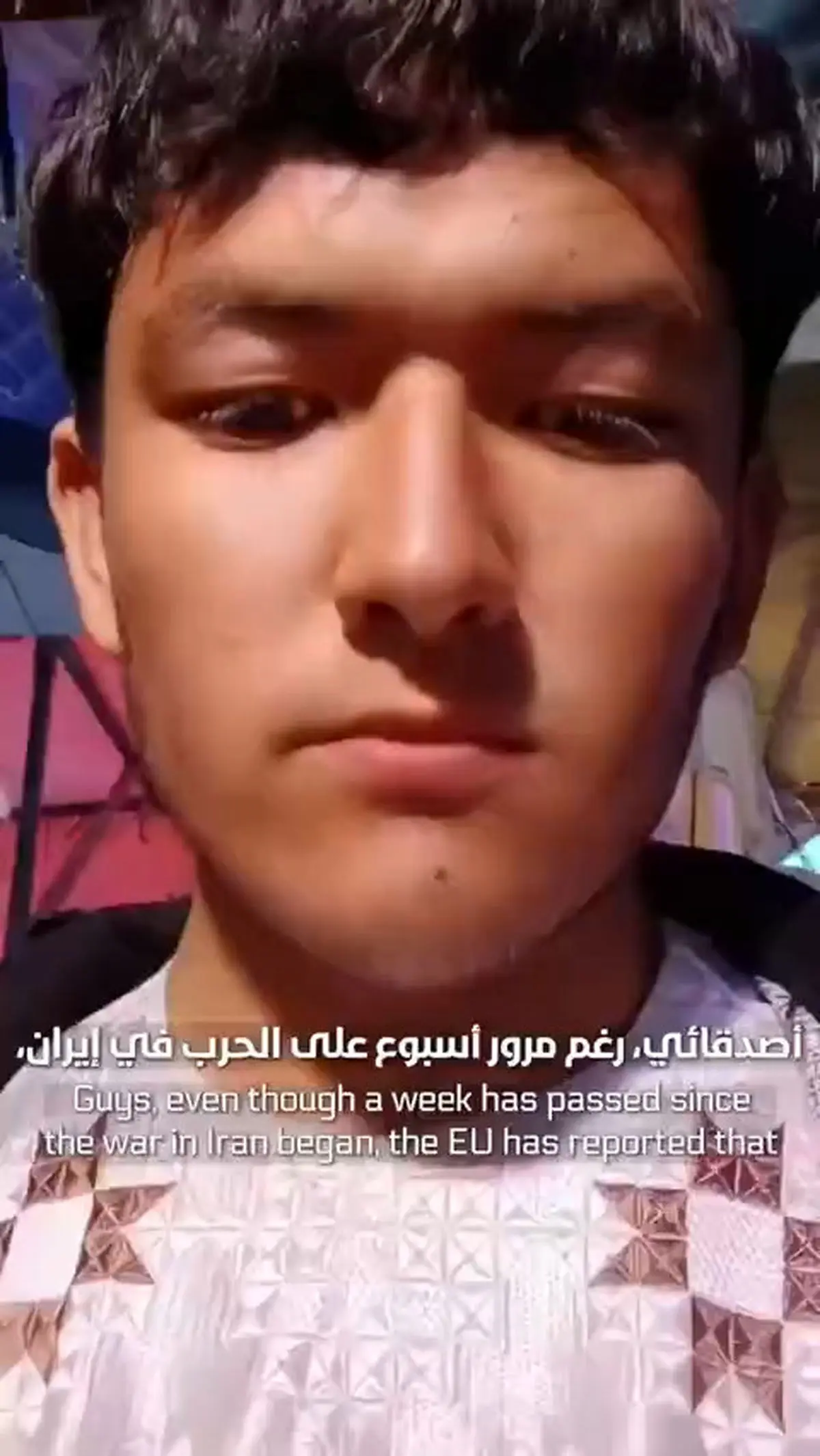 تعجب نوجوان افغانستانی: چرا شما ایرانی‌ها در جنگ فرار نمی‌کنید؟! + فیلم