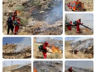 مهار آتش‌سوزی گسترده در ارتفاعات کوه دراک شیراز