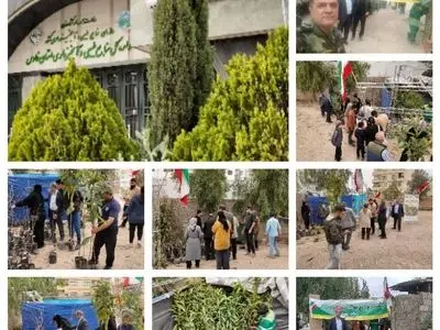 برپایی ایستگاه توزیع نهال «شهدای رمضان» در شیراز / توزیع ۲ میلیون و ۲۰۰ هزار اصله نهال در فارس
