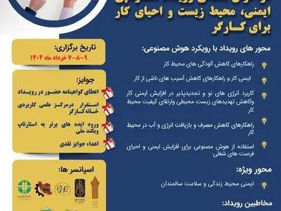 رویداد استارتاپی ایمنی، محیط زیست و احیای کار برای کارگر 