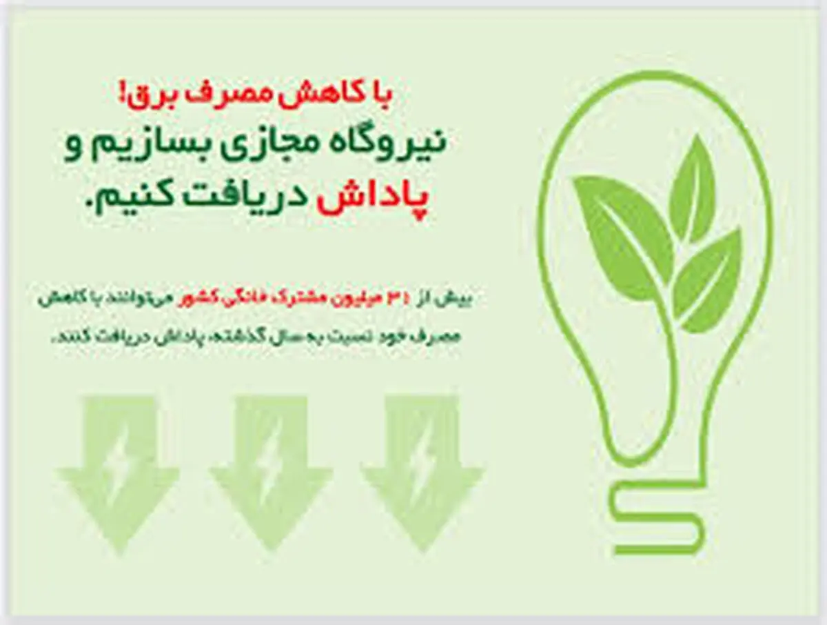 فرصت بهره‌مندی از پاداش برای همه مشترکان خانگی برق