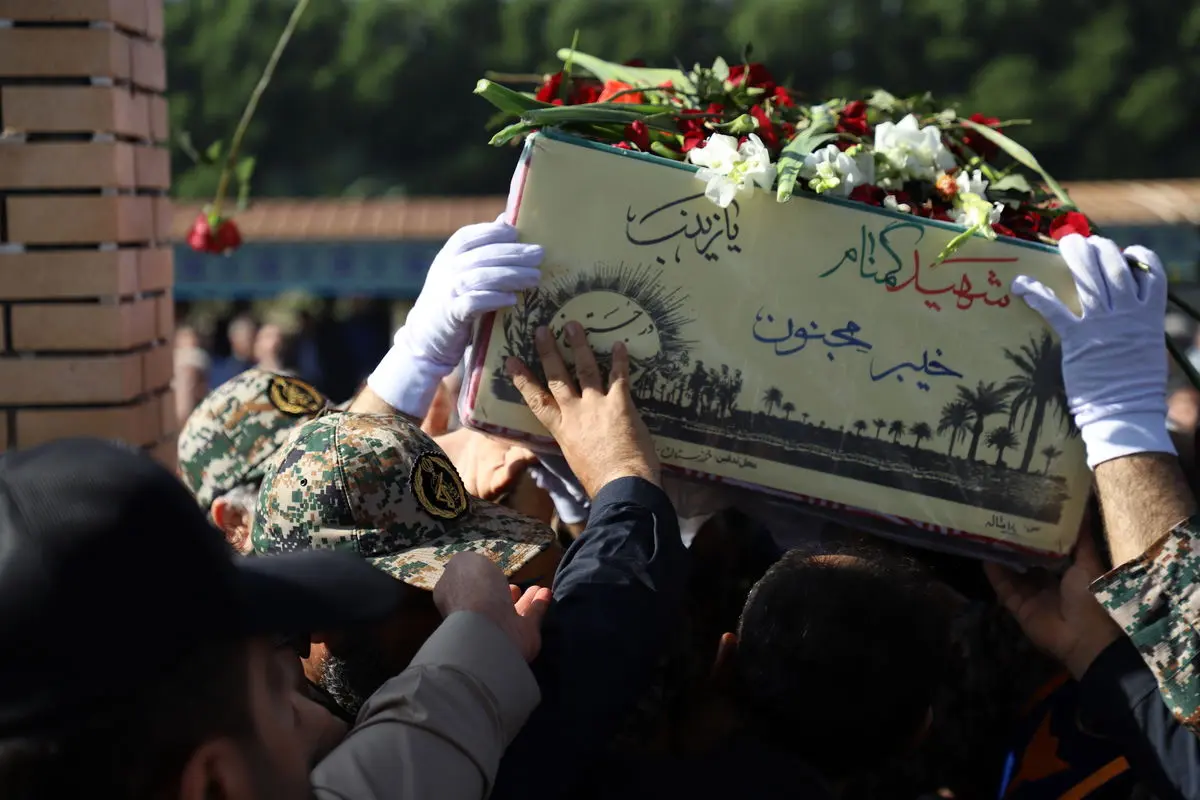 تشییع پیکر شهید دانیال حاجی‌پور در قزوین