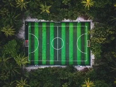 تصویری از زیباترین زمین چمن دنیا