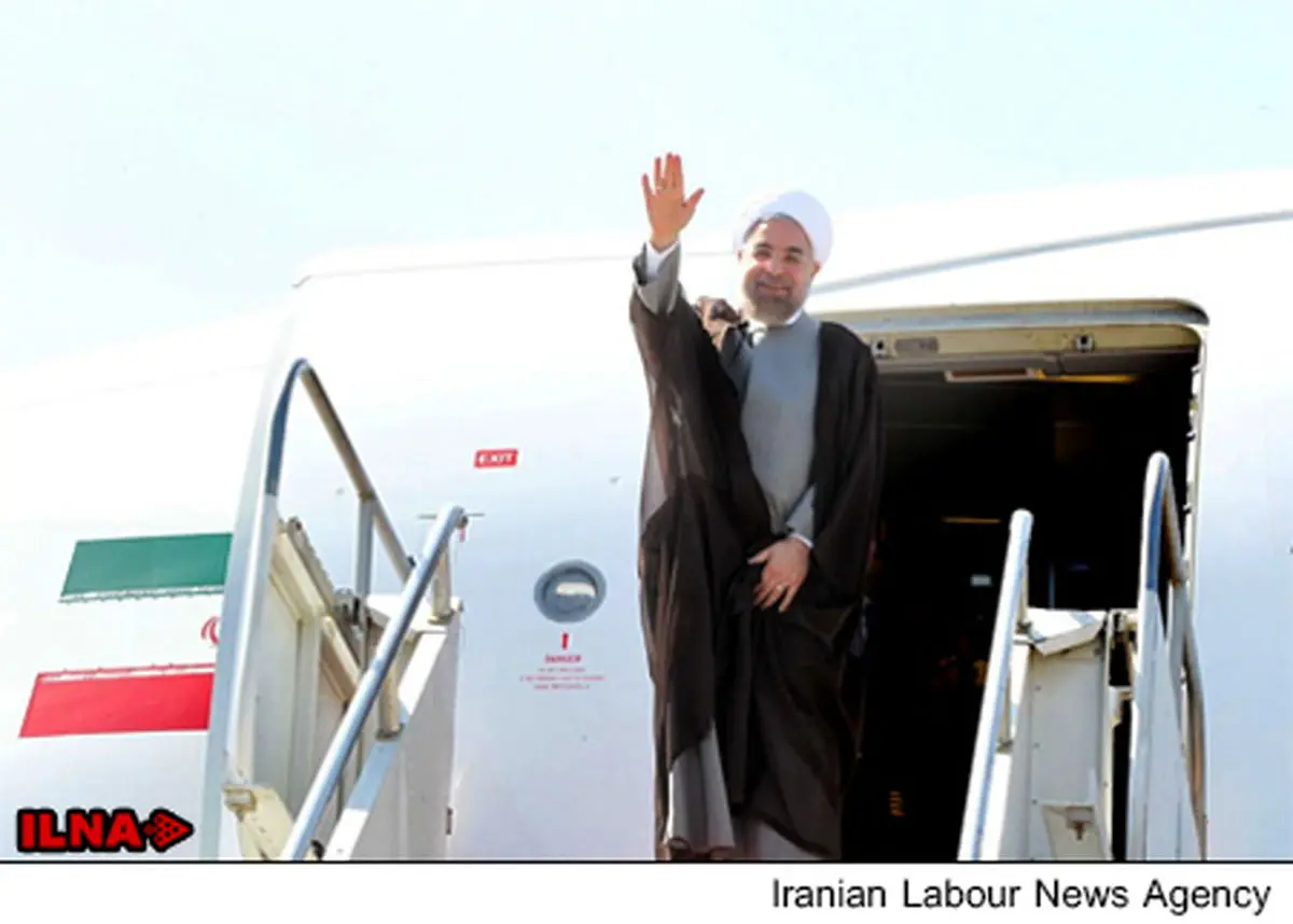 روحانی تهران را به مقصد عشق آباد ترک کرد