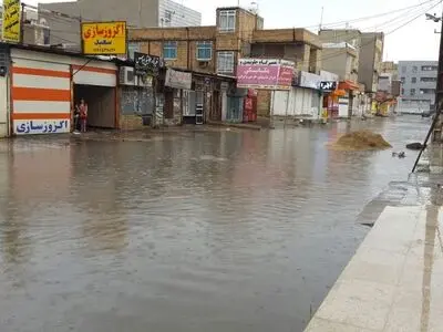 آبگرفتگی معابر اکثر شهرهای خوزستان/غافلگیری میهمانان نوروزی