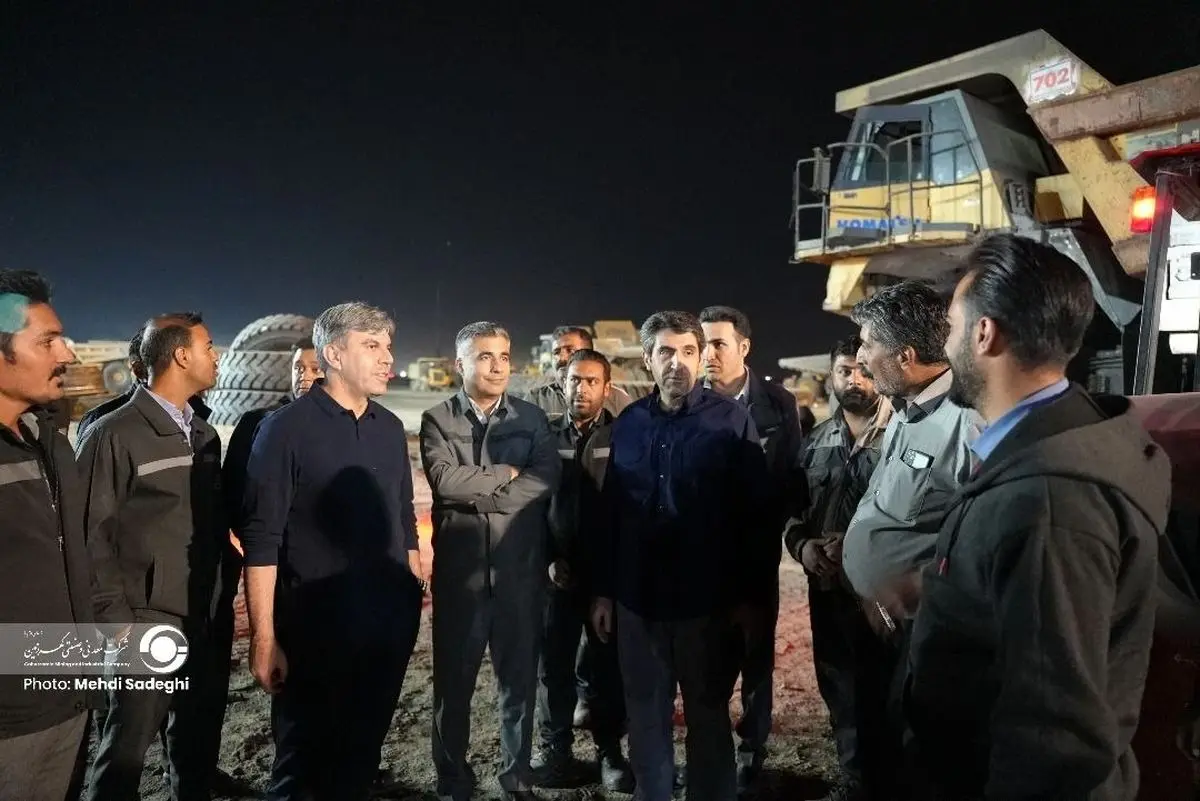 گزارش تصویری بازدید امرایی از واحدهای عملیاتی شیفت شب شرکت گهرزمین