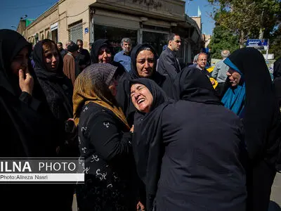 پیکر شهدای حمله رژیم صهیونیستی در قزوین تشییع شد