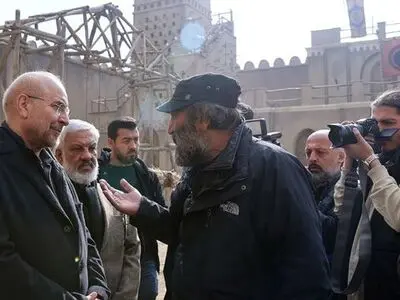 بازدید رئیس مجلس از پشت صحنه سریال‌های سلمان فارسی و موسی کلیم الله 
