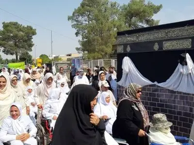 جشن بزرگ عید سعید قربان در آسایشگاه خیریه کهریزک برگزار شد/طواف نمادین خانه خدا