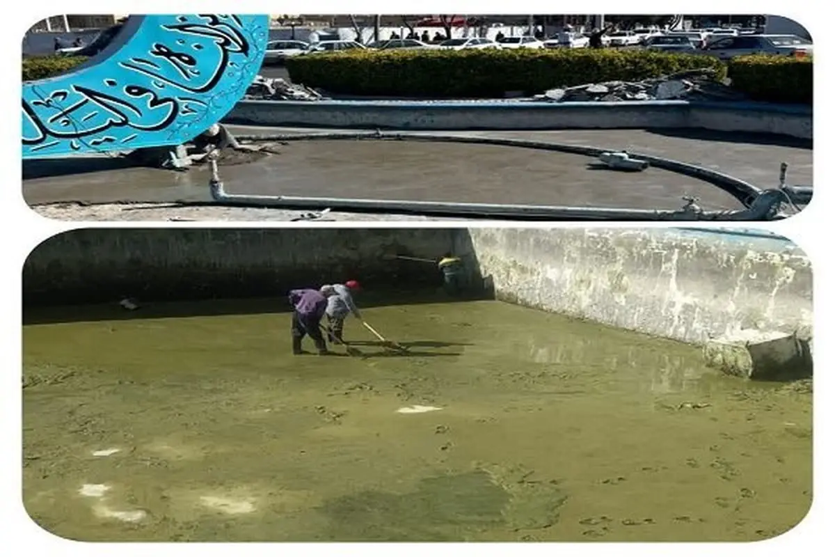 اجرای گسترده زیباسازی استخرهای ذخیره آب و بازسازی آبنماهای تبریز