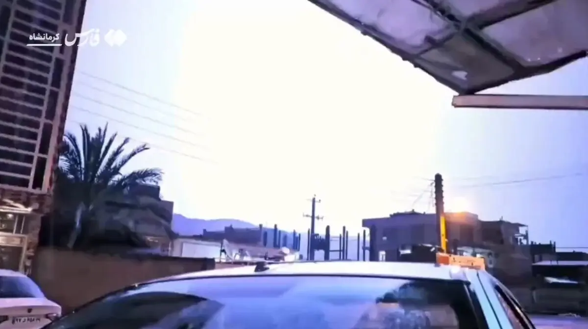 درخشش رعدوبرق در آسمان سرپل‌ذهابِ کرمانشاه + فیلم